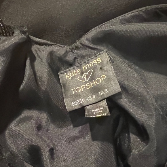 Kate Moss x TopShop Beaded Black Cocktail Dress - Picture 6 of 6